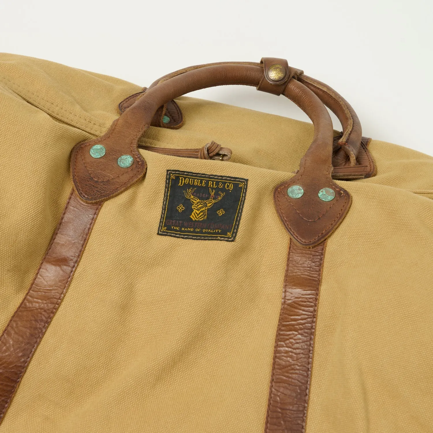 RRL Leather-Trim Canvas Duffel sold by Son of a Stag product image thumbnail 2