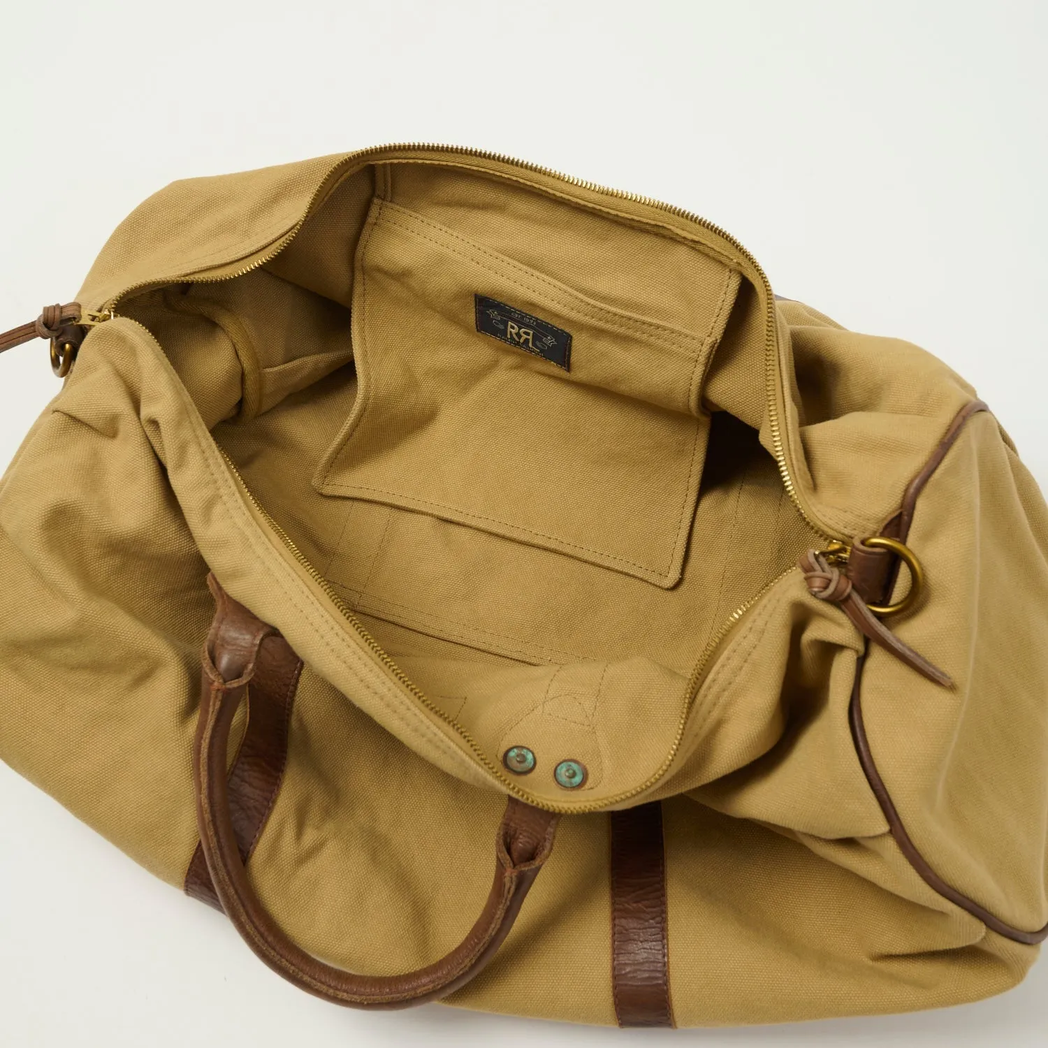 RRL Leather-Trim Canvas Duffel sold by Son of a Stag product image thumbnail 4