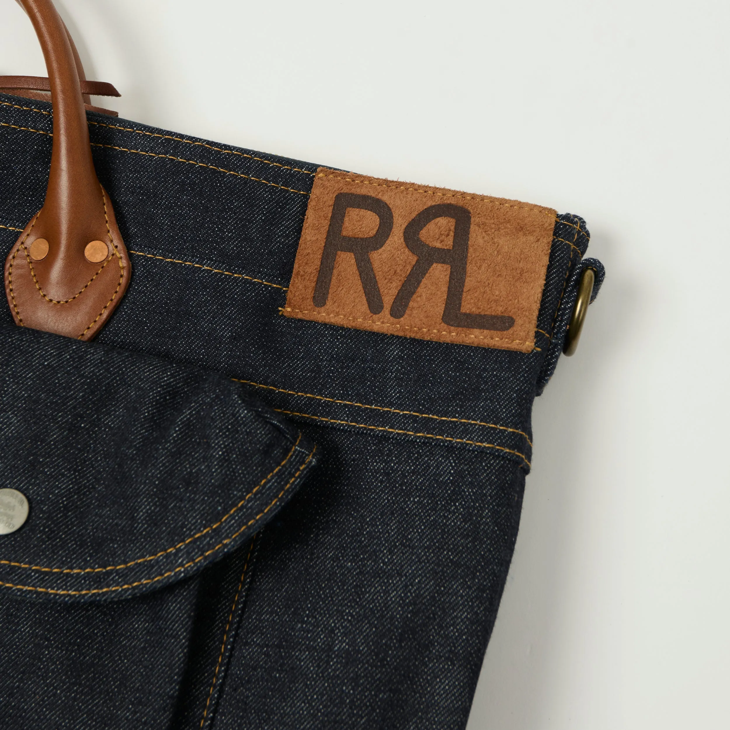 RRL Leather-Trim Denim Day Bag - Indigo sold by Son of a Stag product image thumbnail 2
