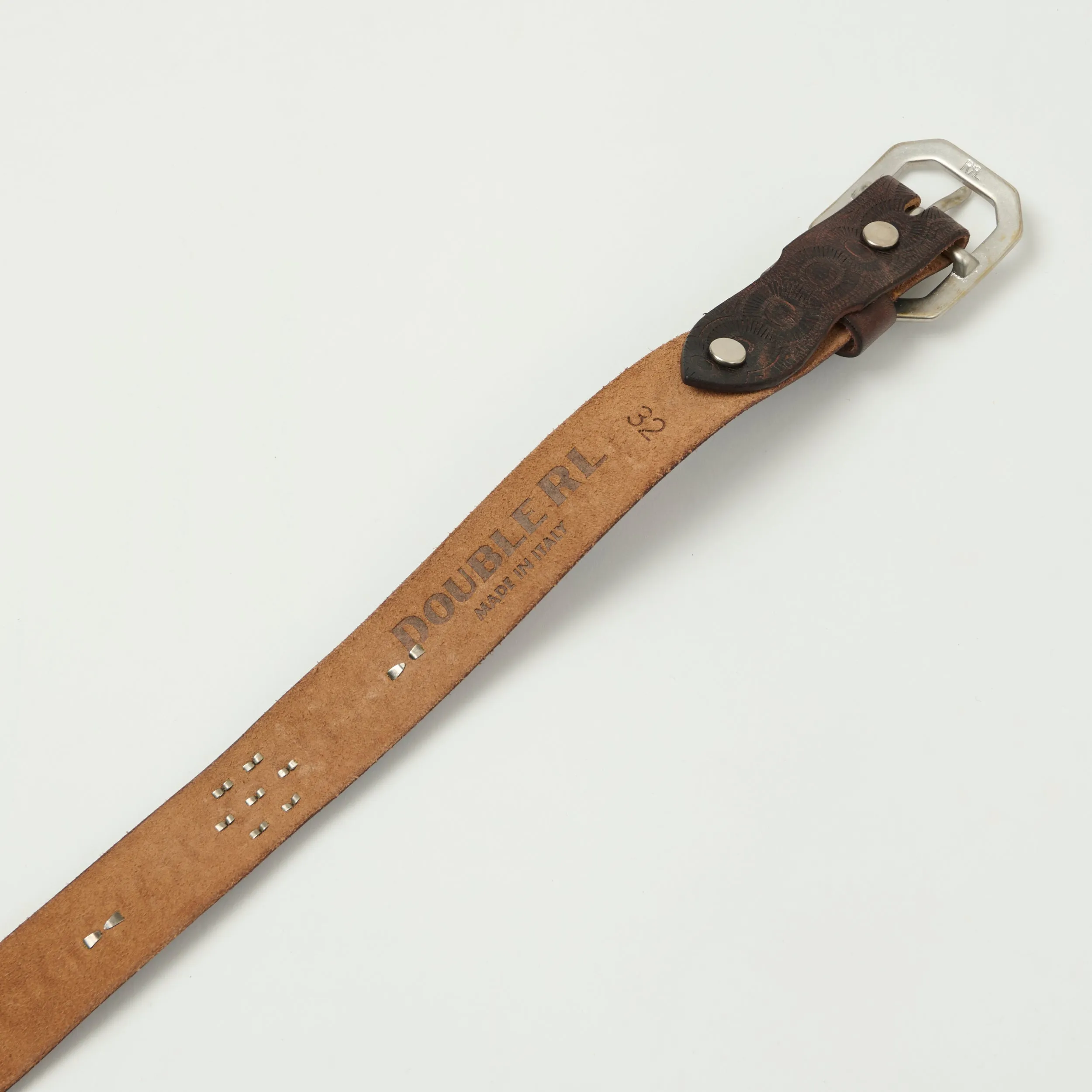 RRL Studded Leather Belt - Vintage Black sold by Son of a Stag product image thumbnail 2