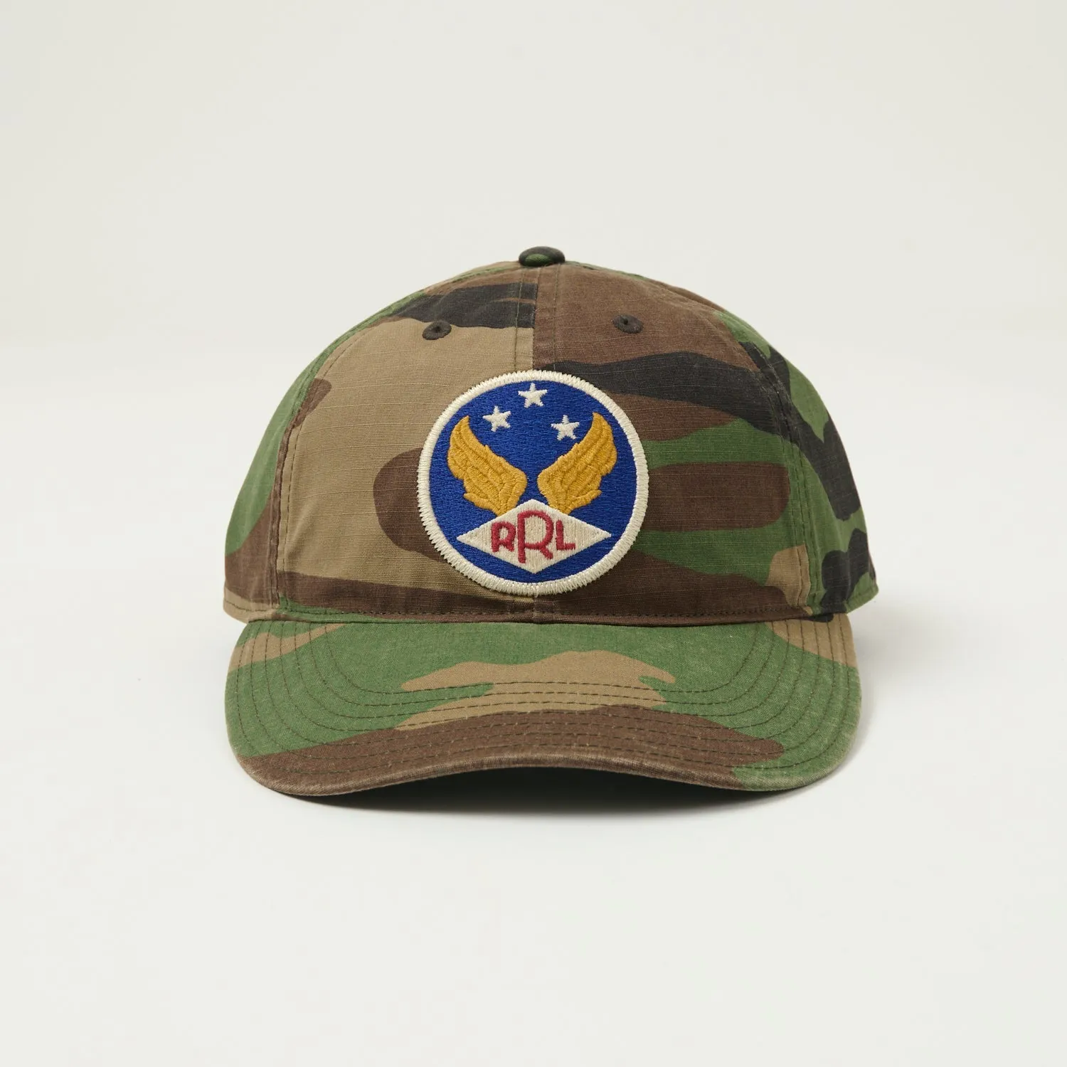 RRL Winged-Logo Cap - Woodland Camo sold by Son of a Stag product image thumbnail 2