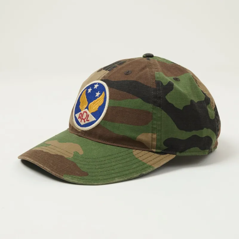 RRL Winged-Logo Cap - Woodland Camo sold by Son of a Stag