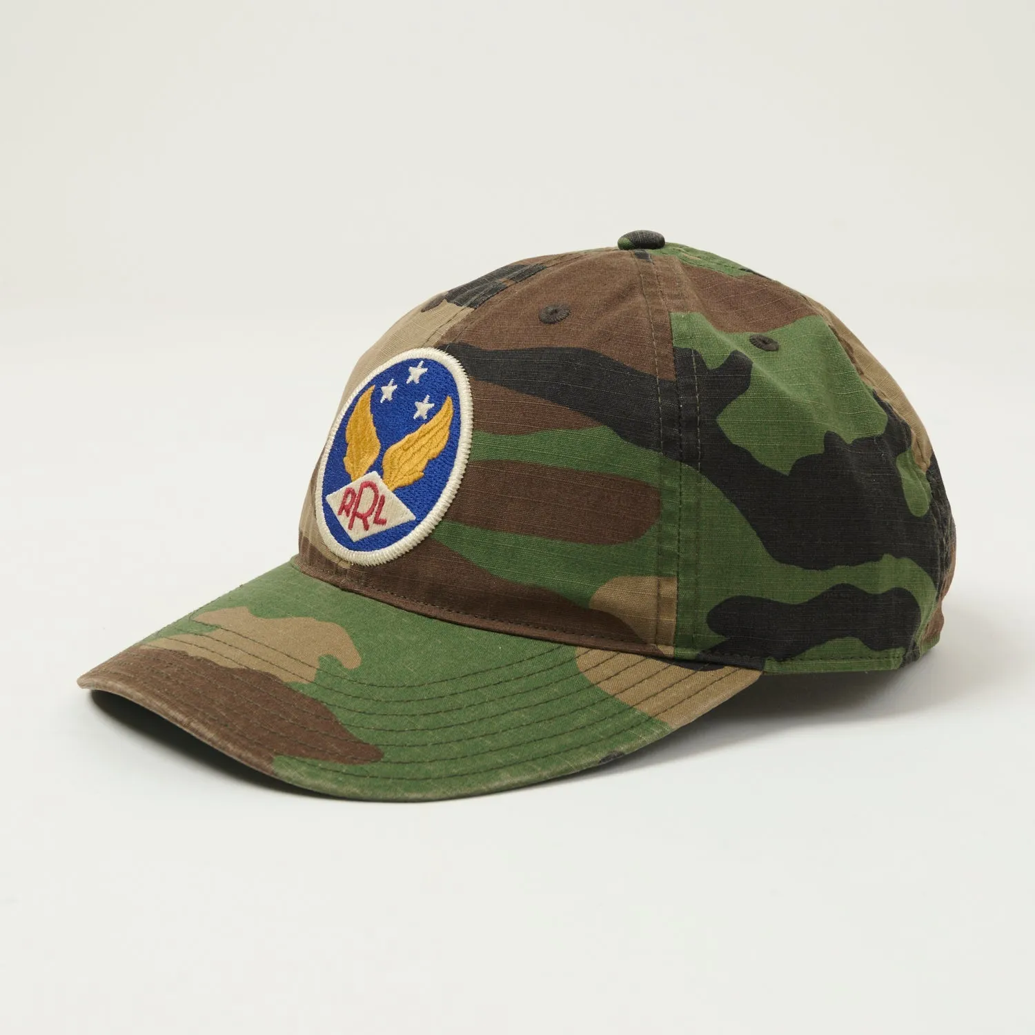 RRL Winged-Logo Cap - Woodland Camo sold by Son of a Stag