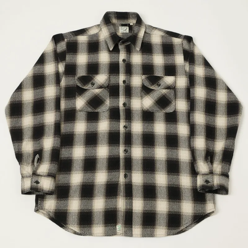 orSlow Herringbone Buffalo Check Flannel Shirt - Black/White made by orSlow