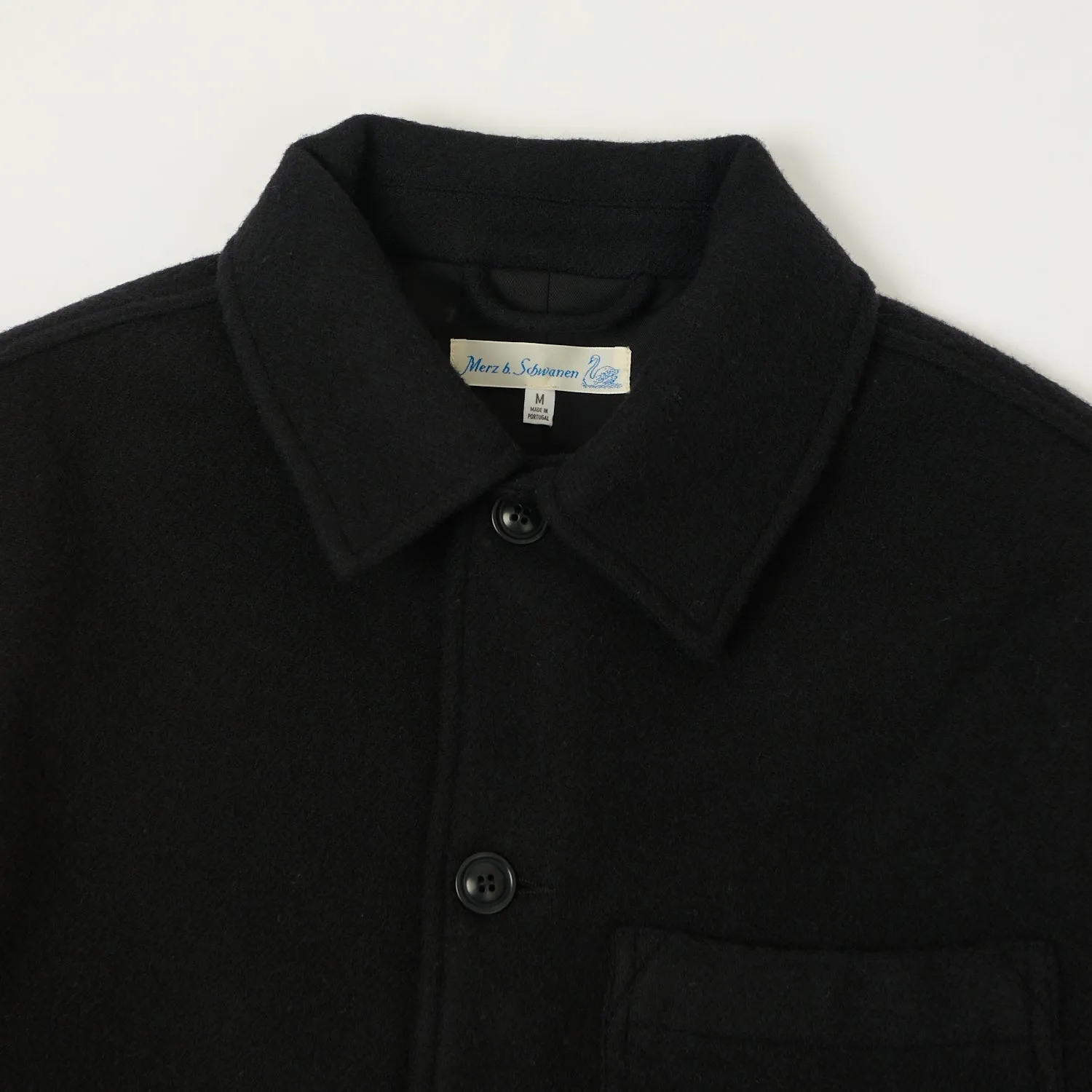 Merz b. Schwanen 'Good Basics' Wool Work Jacket - Deep Black sold by Son of a Stag product image thumbnail 2