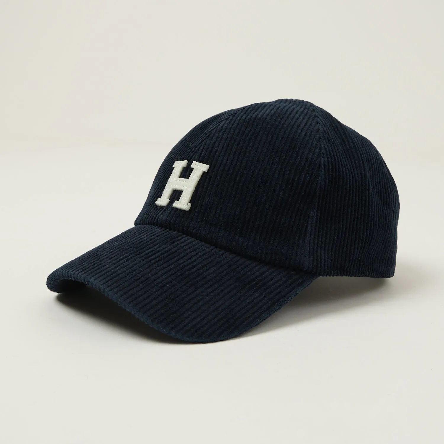 Hartford 'H' Corduroy Baseball Cap - Navy sold by Son of a Stag
