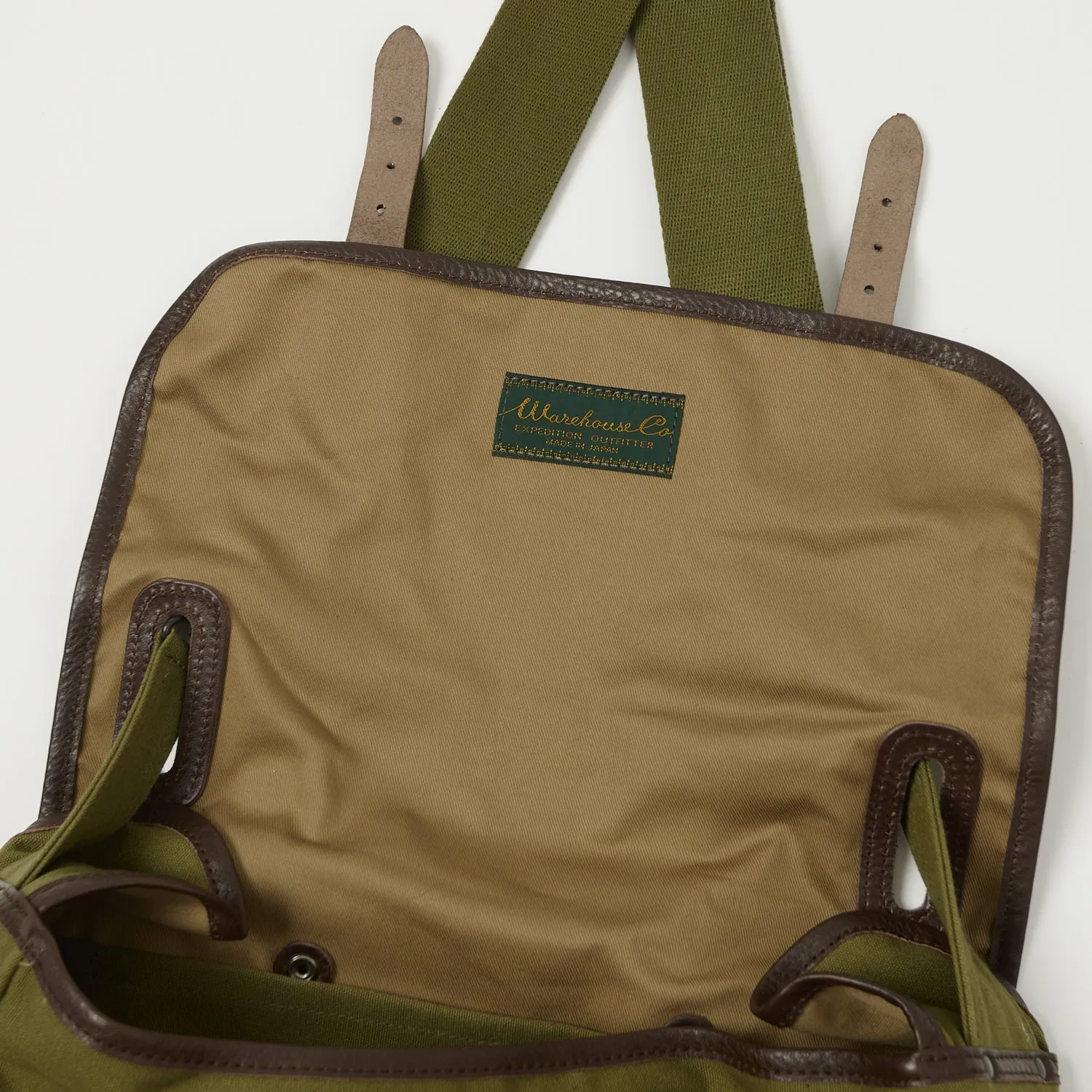 Warehouse & Co 5219 Leather/Canvas Field Bag - OD Green sold by Son of a Stag product image thumbnail 3