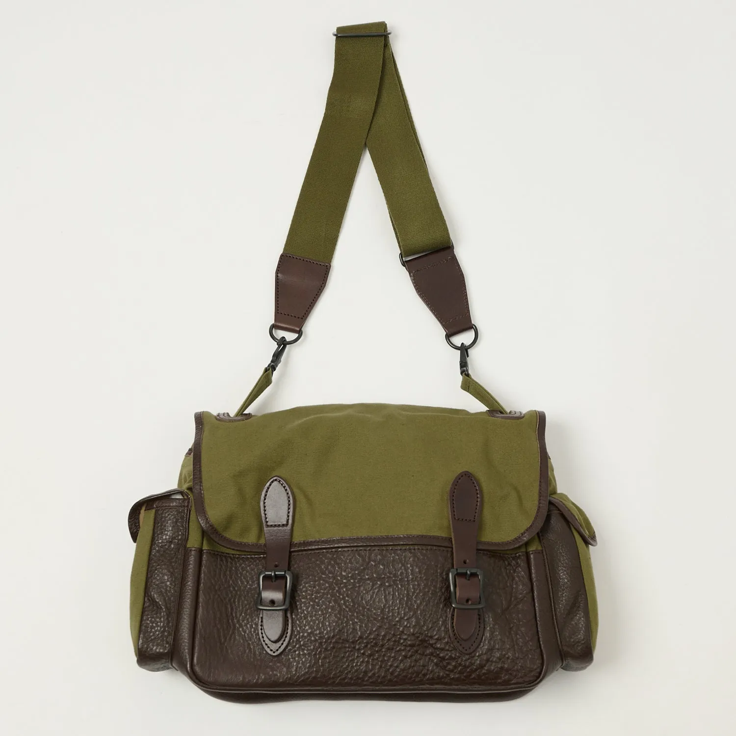 Warehouse & Co 5219 Leather/Canvas Field Bag - OD Green sold by Son of a Stag