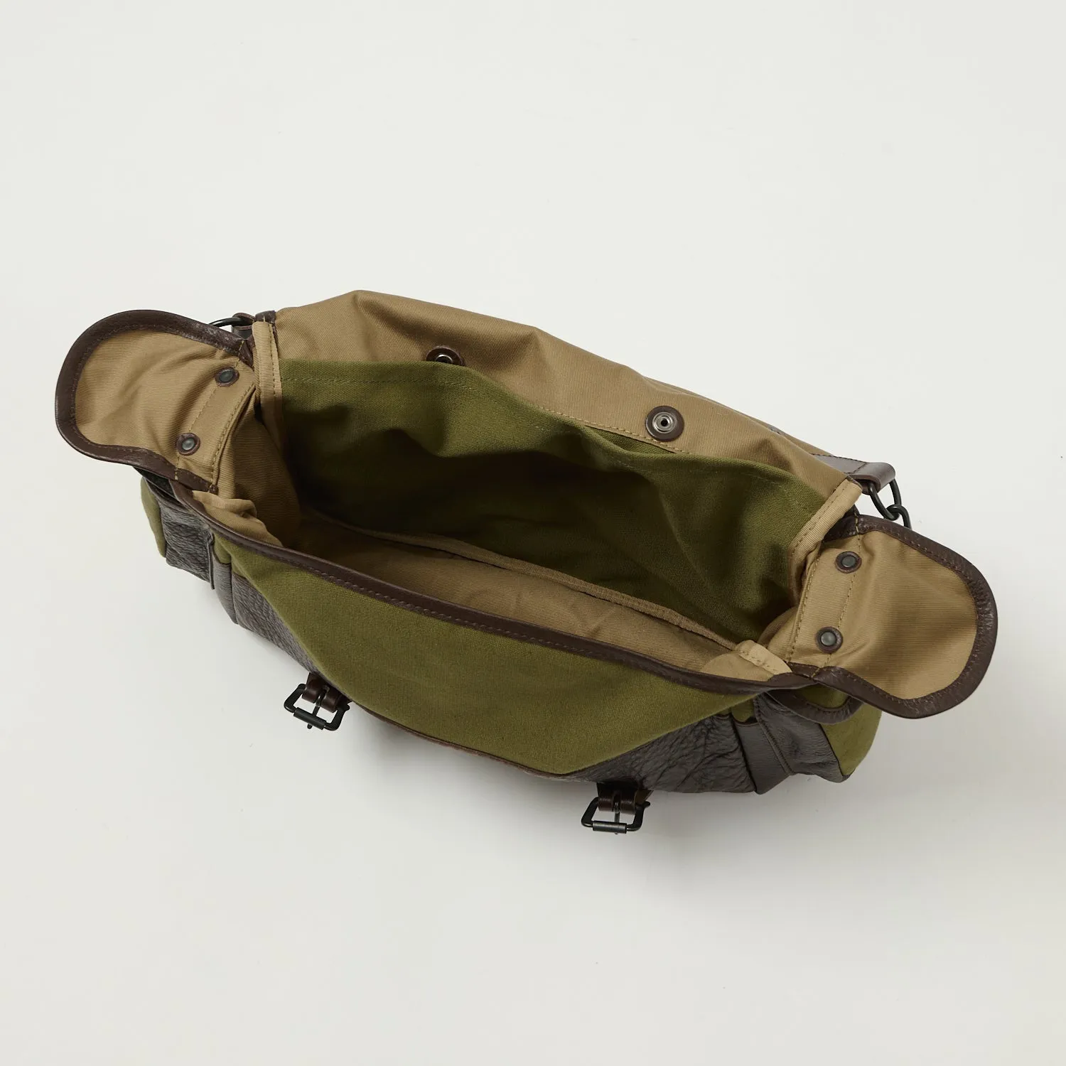 Warehouse & Co 5219 Leather/Canvas Field Bag - OD Green sold by Son of a Stag product image thumbnail 4