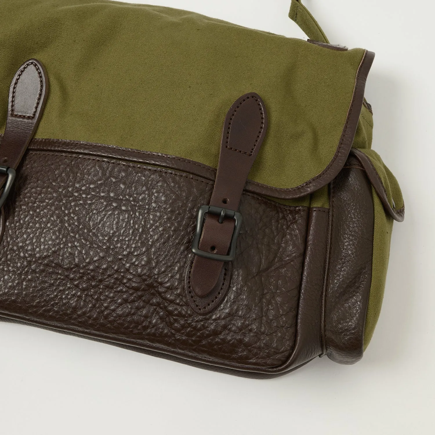 Warehouse & Co 5219 Leather/Canvas Field Bag - OD Green sold by Son of a Stag product image thumbnail 2