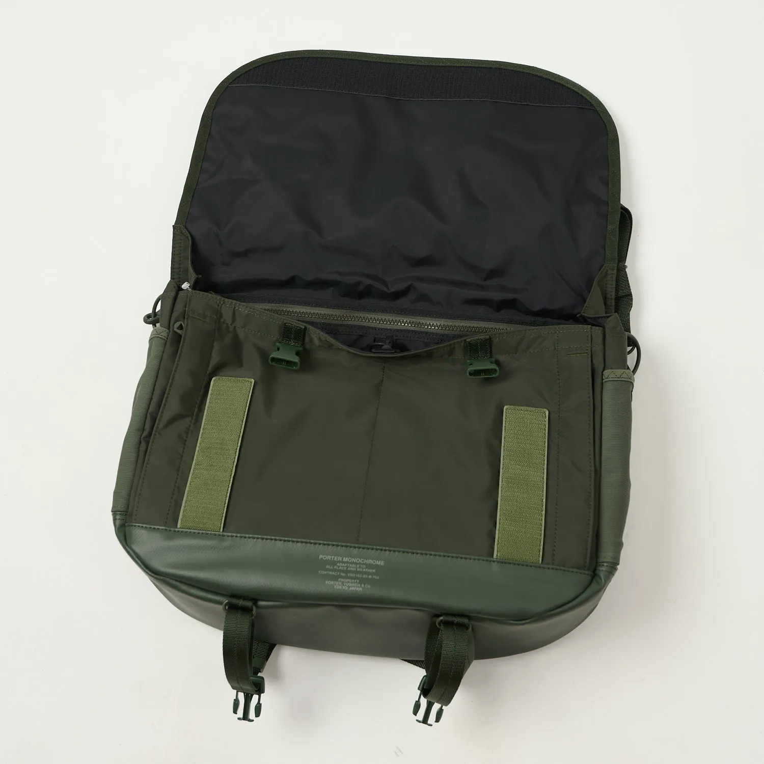 Porter-Yoshida & Co. Monochrome Messenger Bag - Olive sold by Son of a Stag product image thumbnail 3