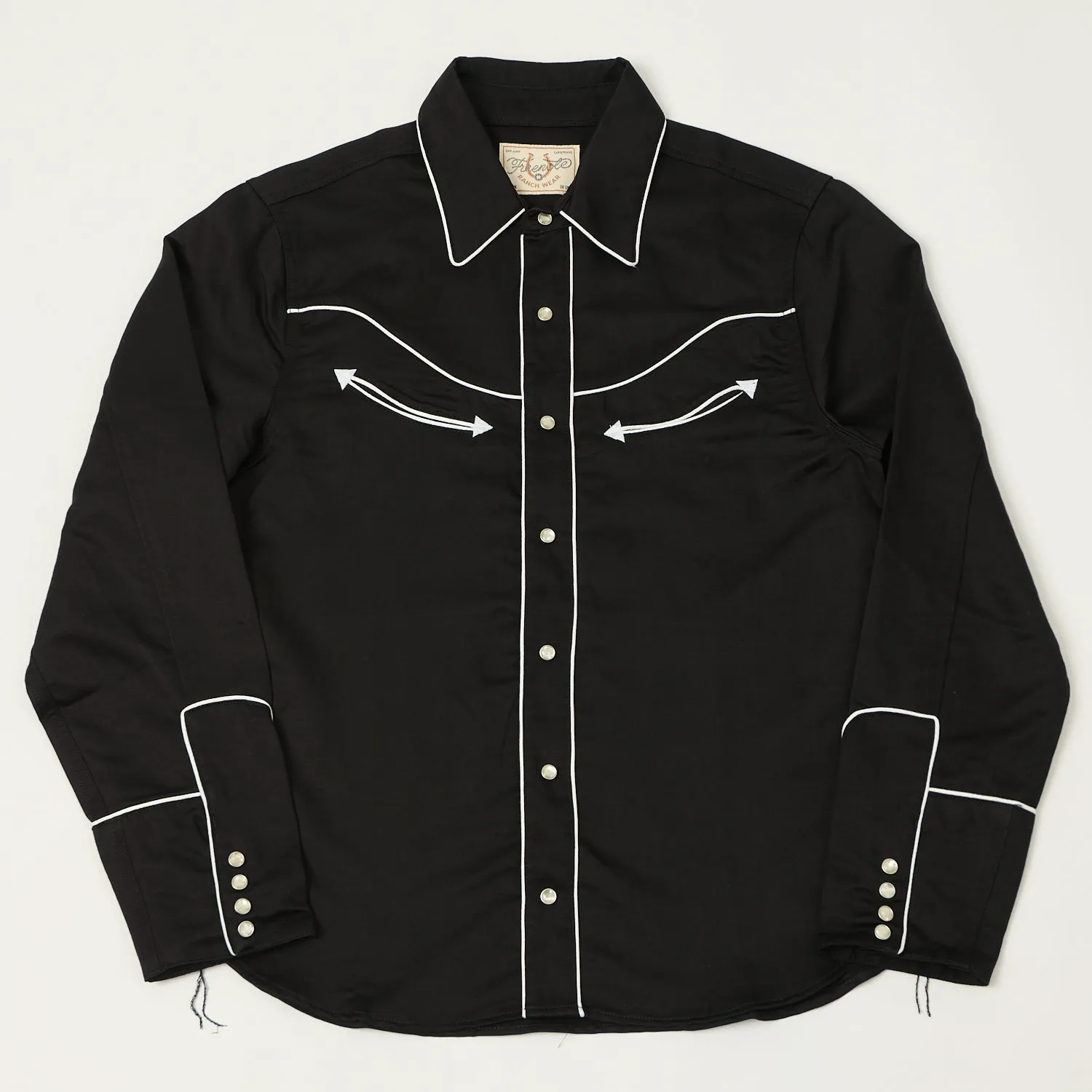 Freenote Cloth 'Rambler Honky Tonk' Western Shirt - Black sold by Son of a Stag