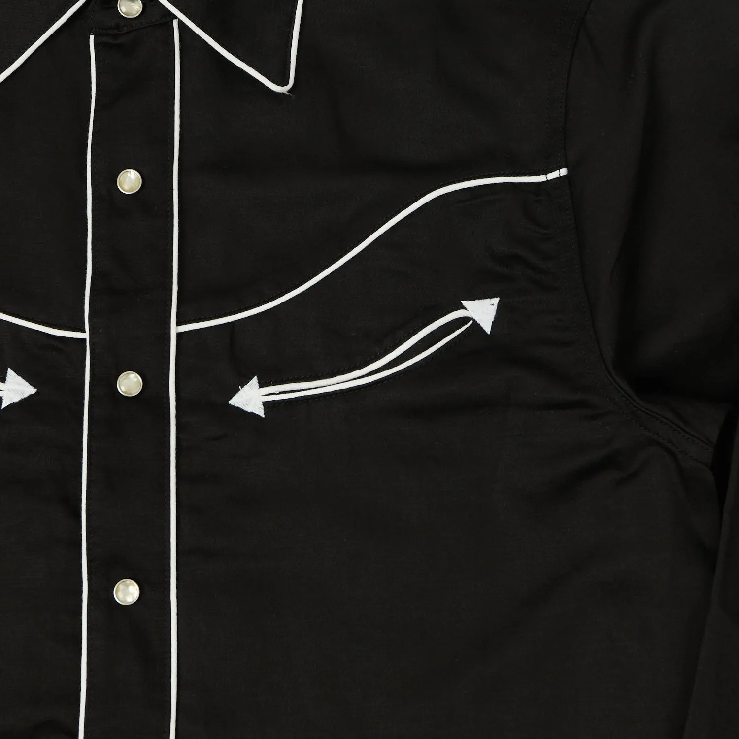 Freenote Cloth 'Rambler Honky Tonk' Western Shirt - Black sold by Son of a Stag product image thumbnail 4