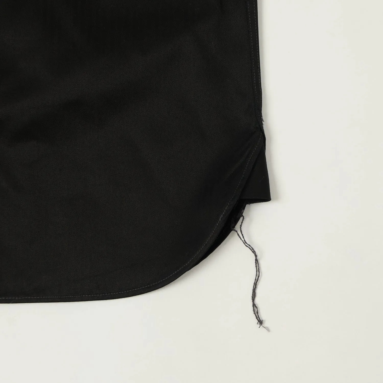 Buzz Rickson's Herringbone Open Pocket Short Sleeve Work Shirt - Black sold by Son of a Stag product image thumbnail 3