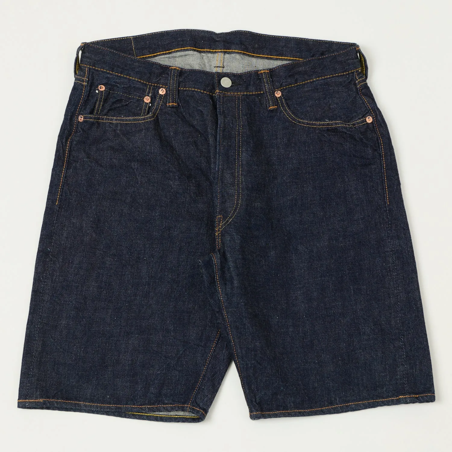 FULLCOUNT 1904 Five Pocket Denim Shorts - One Wash sold by Son of a Stag