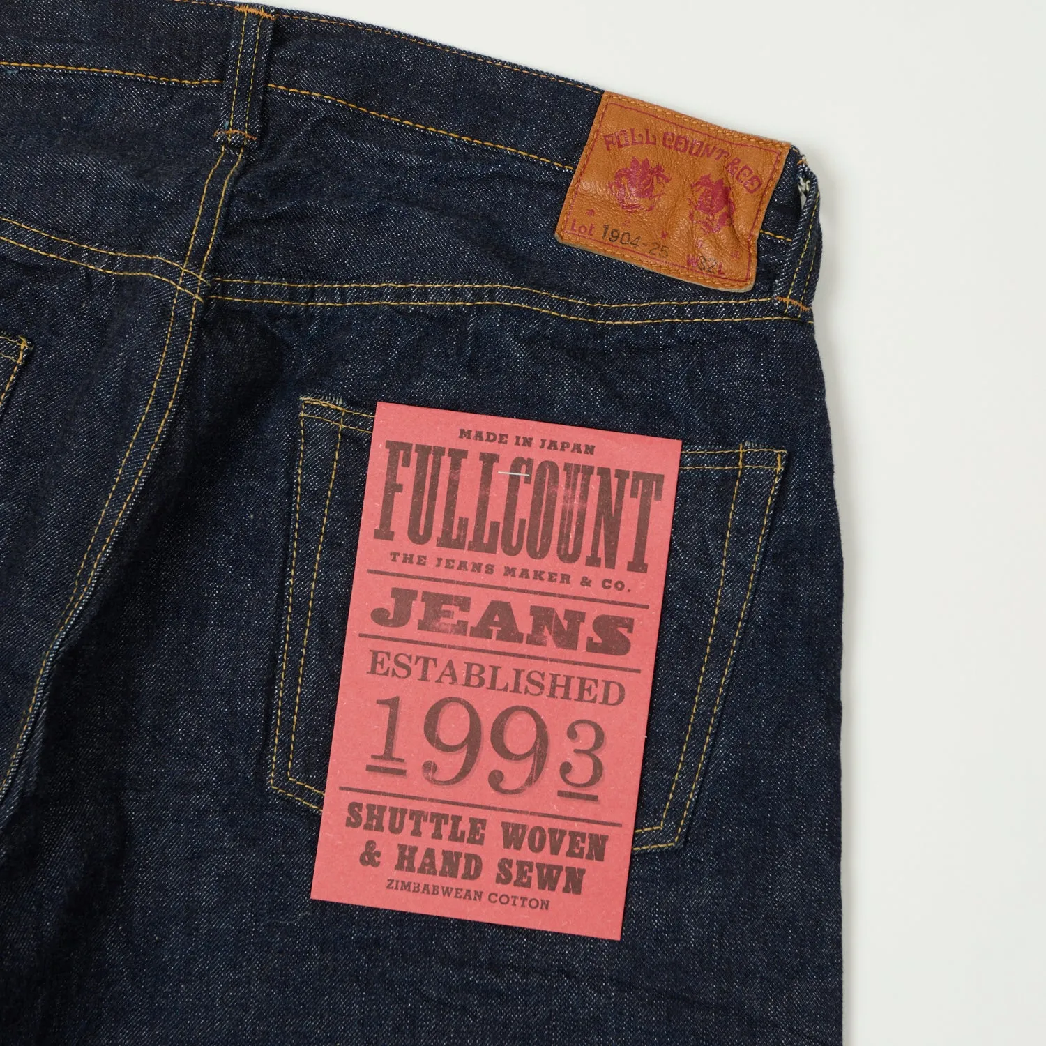 FULLCOUNT 1904 Five Pocket Denim Shorts - One Wash sold by Son of a Stag product image thumbnail 2