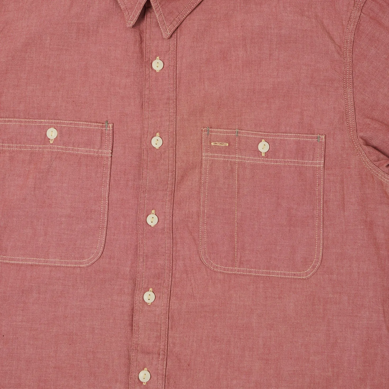 RRL Selvedge-Detailed Chambray Workshirt - Red sold by Son of a Stag product image thumbnail 3