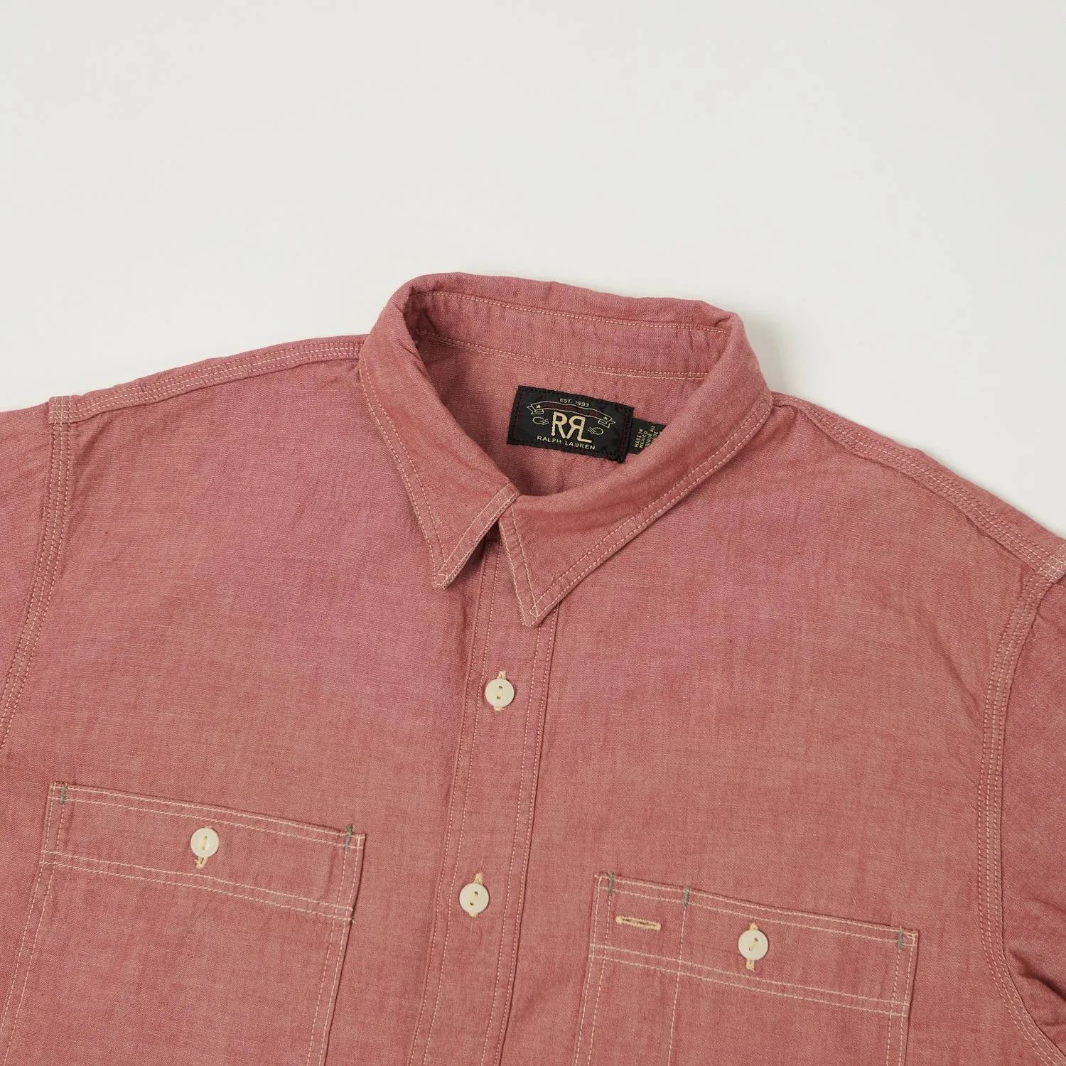 RRL Selvedge-Detailed Chambray Workshirt - Red sold by Son of a Stag product image thumbnail 2