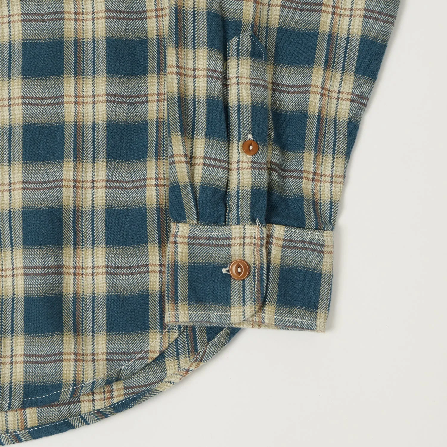 Freenote Cloth 'Wells' Plaid Shirt - Blue sold by Son of a Stag product image thumbnail 3