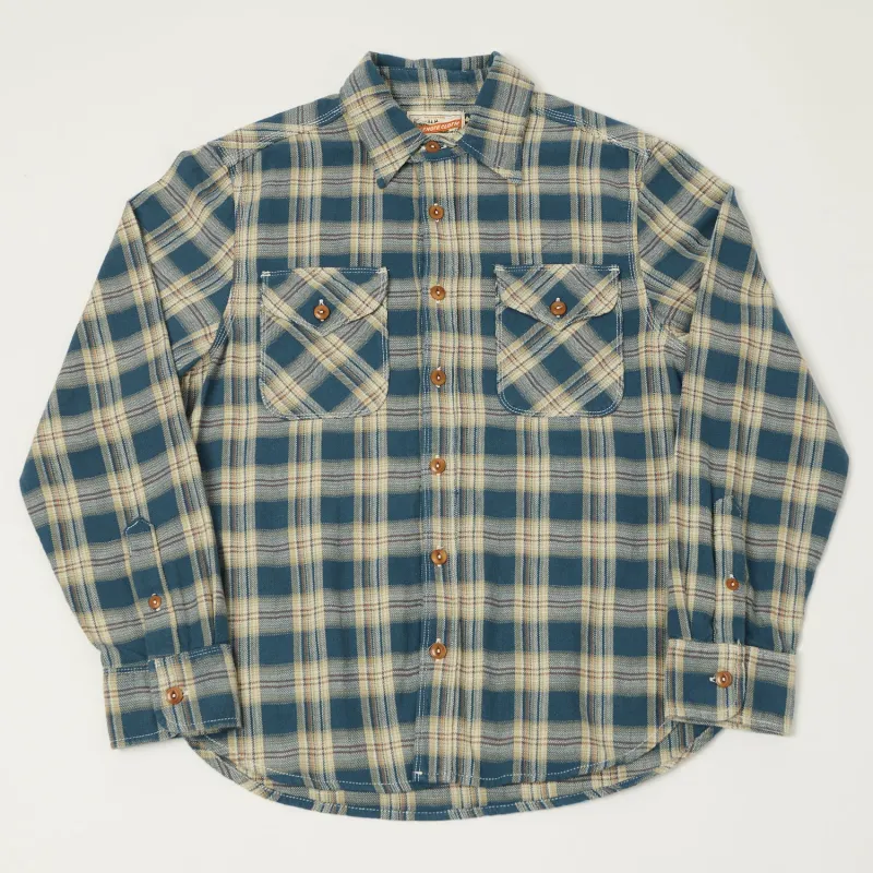 Freenote Cloth 'Wells' Plaid Shirt - Blue made by Freenote Cloth