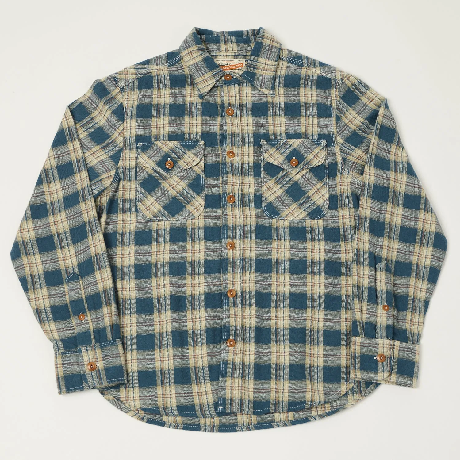 Freenote Cloth 'Wells' Plaid Shirt - Blue sold by Son of a Stag