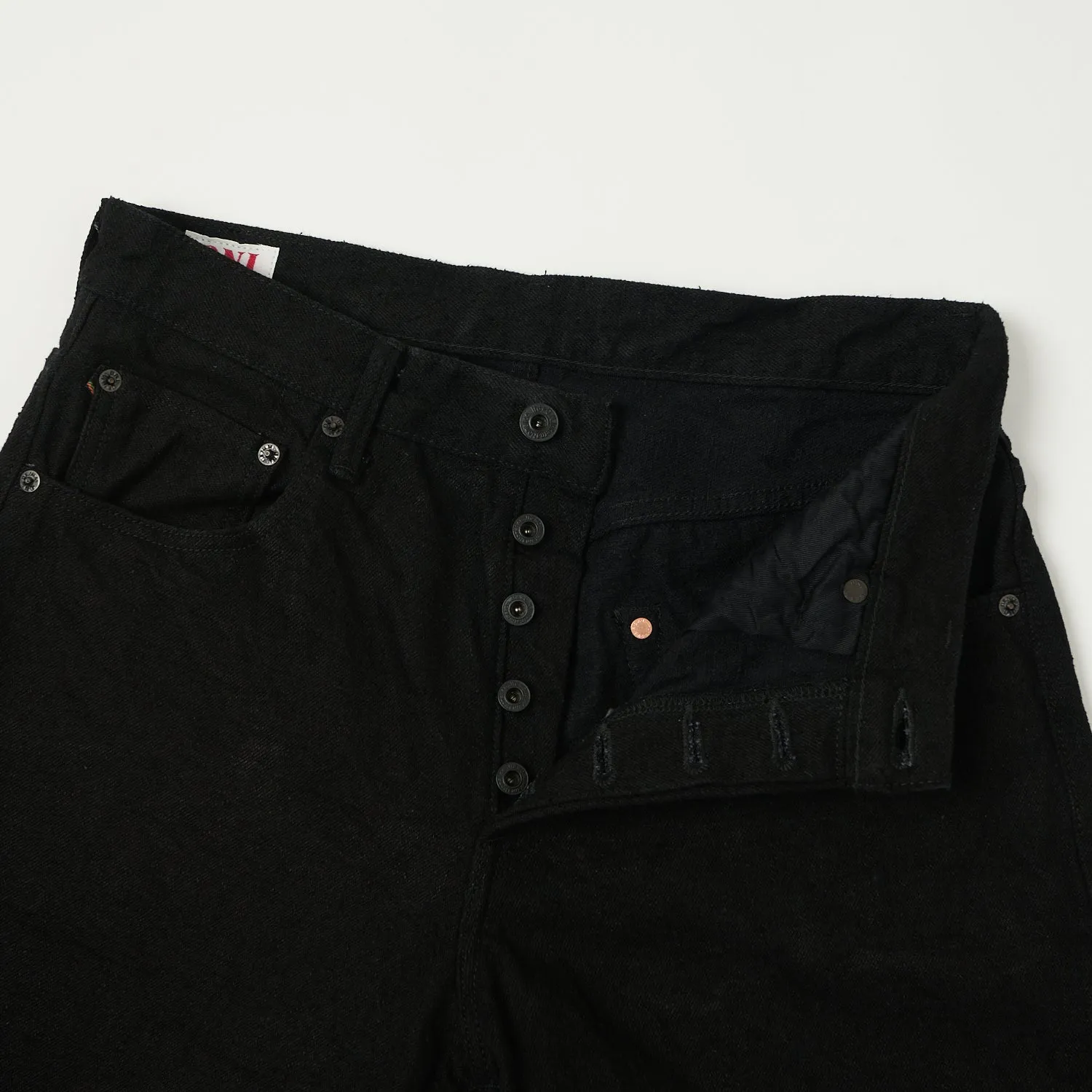 ONI Denim 222-CCDBKBK 'Crushed Concrete Denim' 15oz Extra Wide Straight Jean - Black sold by Son of a Stag product image thumbnail 3