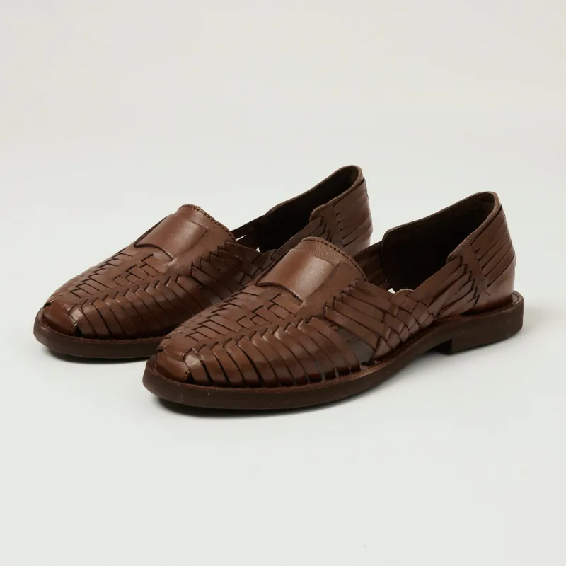 Chamula Brasilia Woven Huarache Shoe - Brown made by Chamula