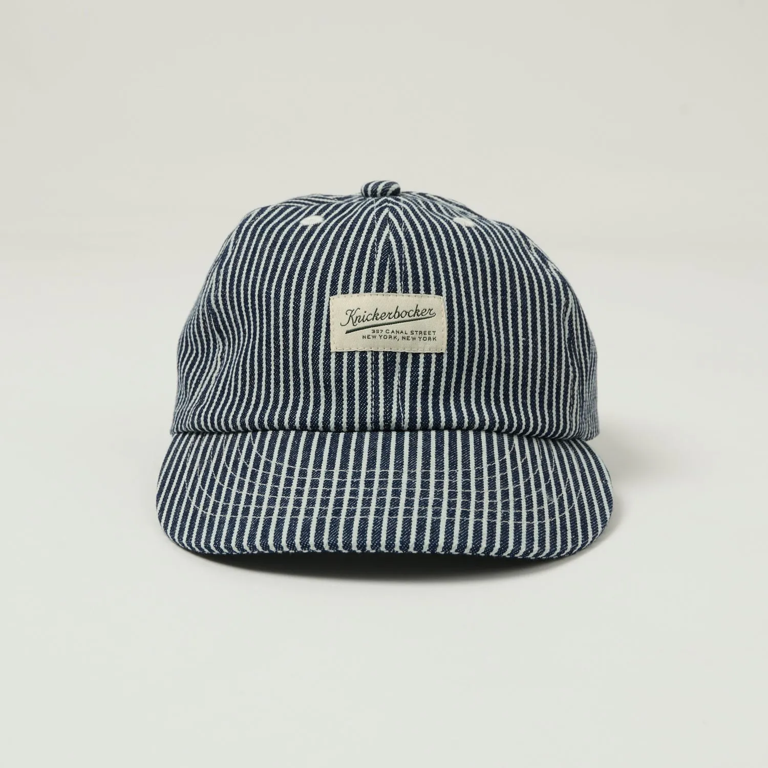 Knickerbocker Pacific Denim Cap - Indigo Stripe sold by Son of a Stag product image thumbnail 2
