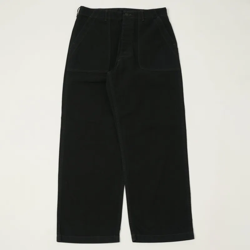 orSlow Herringbone Twill Lightweight Fatigue Pants - Black sold by Son of a Stag