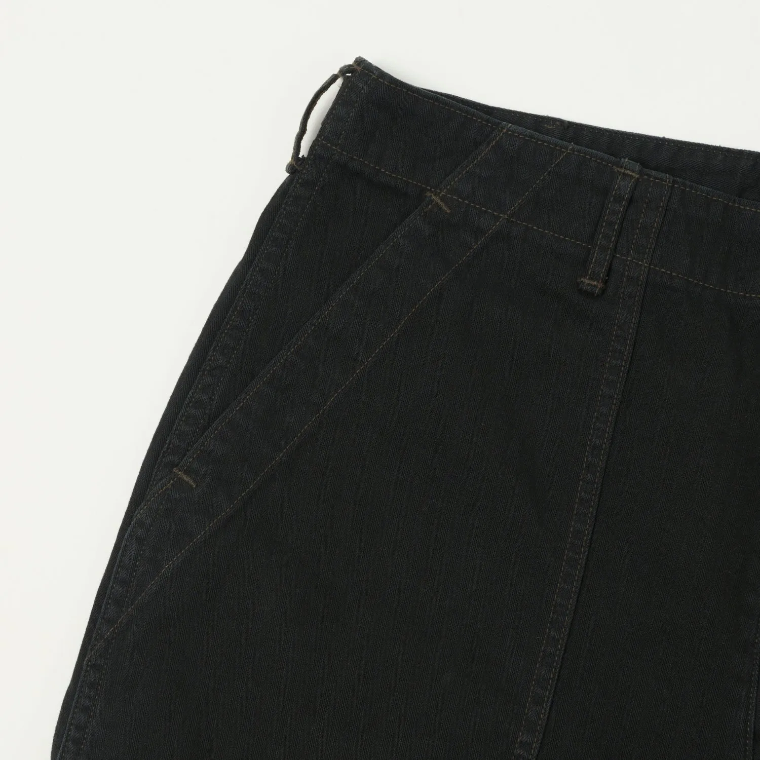 orSlow Herringbone Twill Lightweight Fatigue Pants - Black sold by Son of a Stag product image thumbnail 4