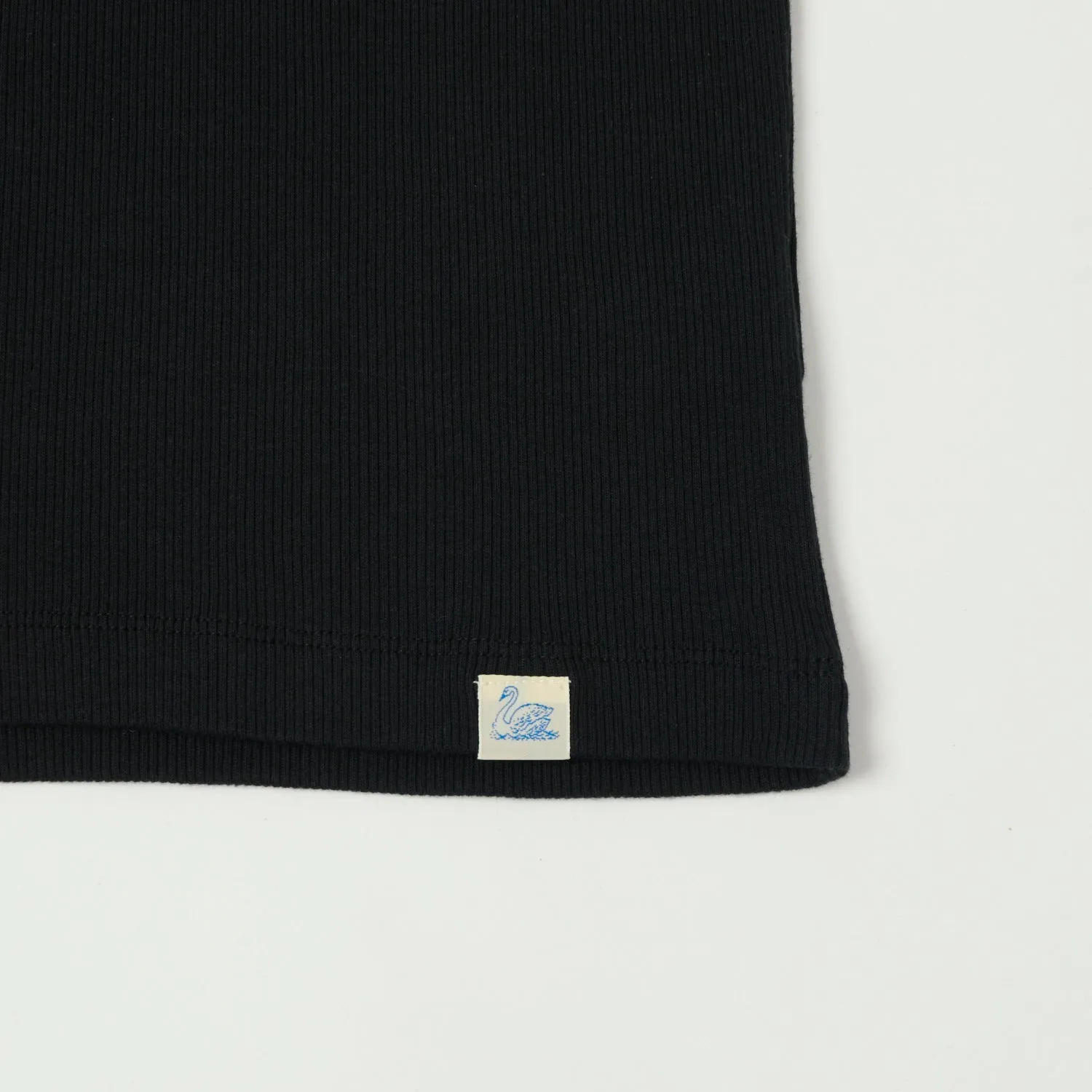 Merz b. Schwanen 'Good Basics' Ribbed Tank Top - Charcoal sold by Son of a Stag product image thumbnail 3