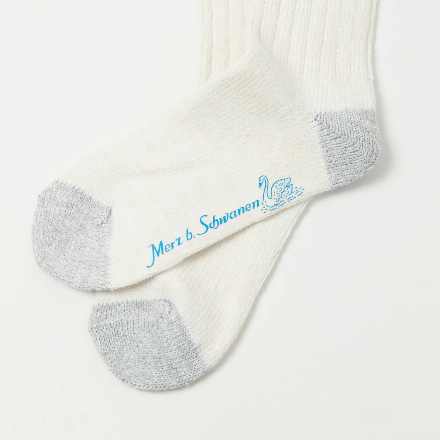 Merz b. Schwanen GS05 Stripe Sock - Nature/Swan Blue sold by Son of a Stag product image thumbnail 2