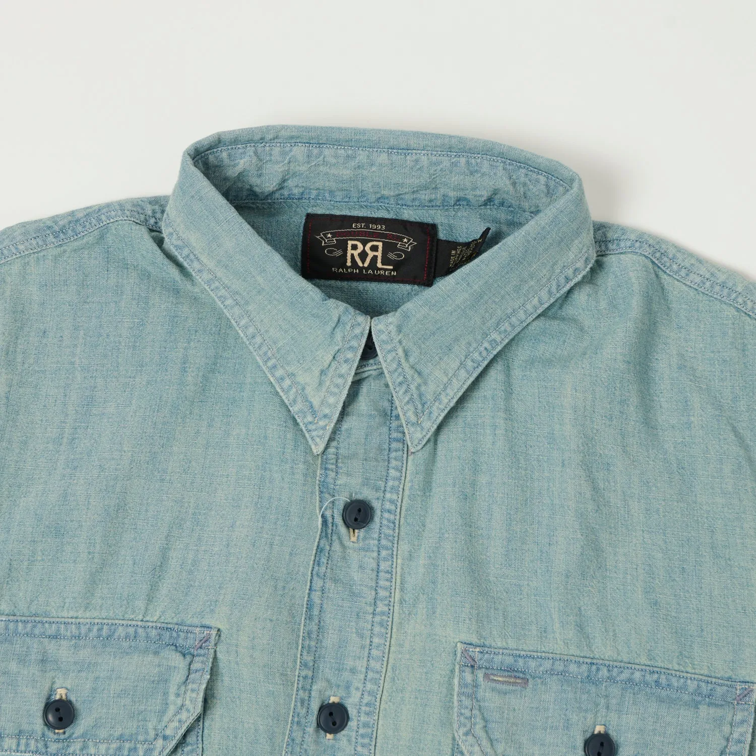RRL Indigo Chambray Workshirt - Medium Wash sold by Son of a Stag product image thumbnail 2