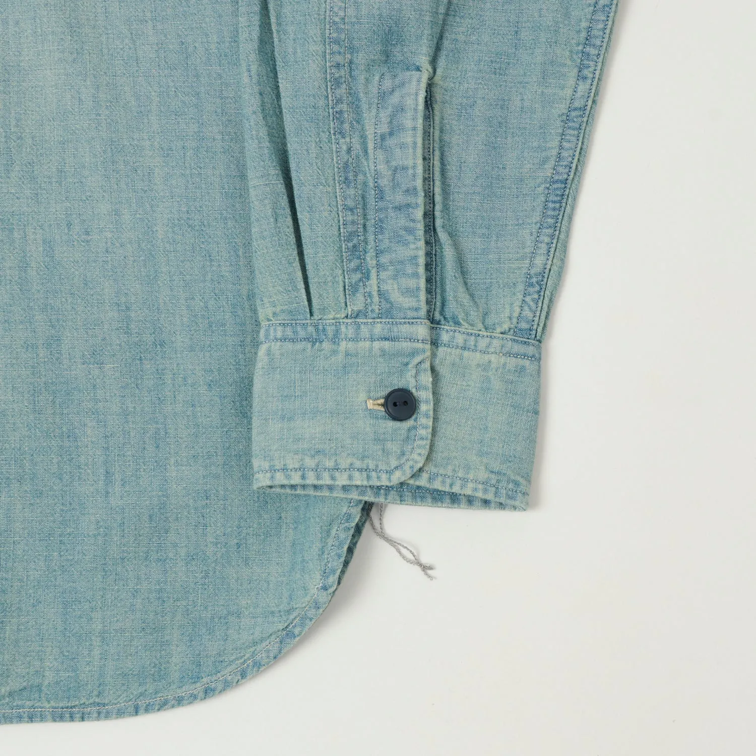RRL Indigo Chambray Workshirt - Medium Wash sold by Son of a Stag product image thumbnail 3