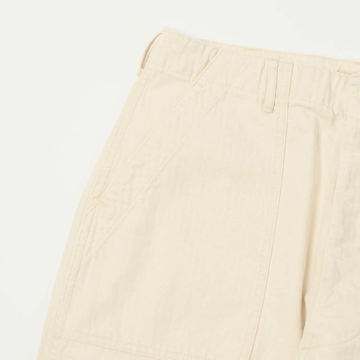 orSlow Herringbone Twill Lightweight Fatigue Pants - Ecru sold by Son of a Stag product image thumbnail 3