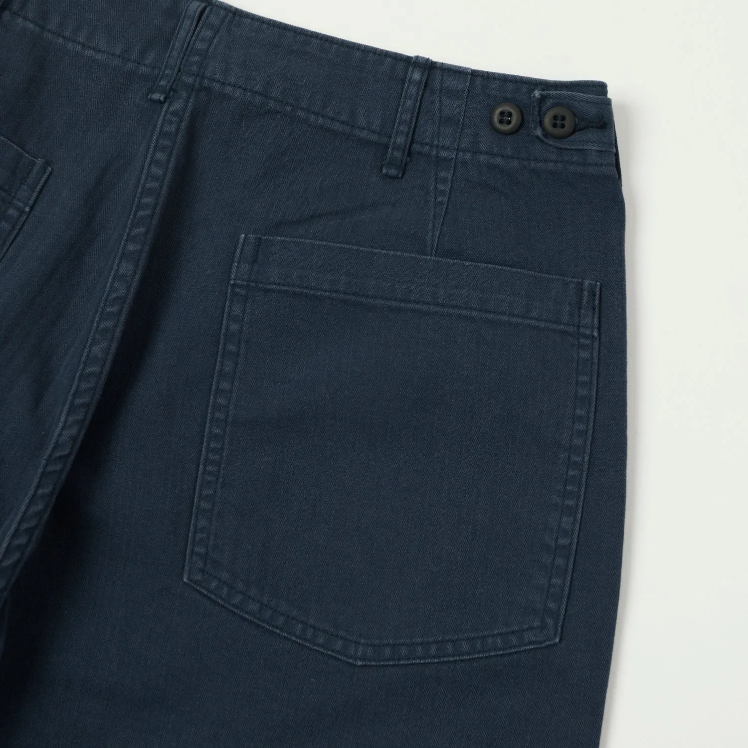 orSlow Herringbone Twill Lightweight Fatigue Pants - Navy sold by Son of a Stag product image thumbnail 2