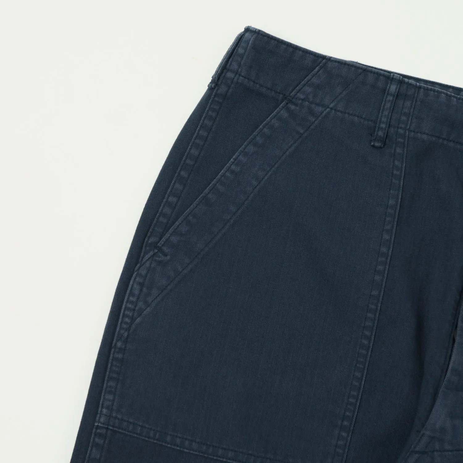 orSlow Herringbone Twill Lightweight Fatigue Pants - Navy sold by Son of a Stag product image thumbnail 3