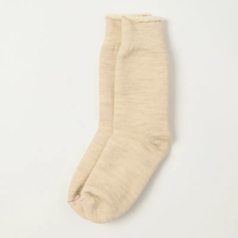 RoToTo Double Face Crew Sock - Oatmeal sold by Son of a Stag