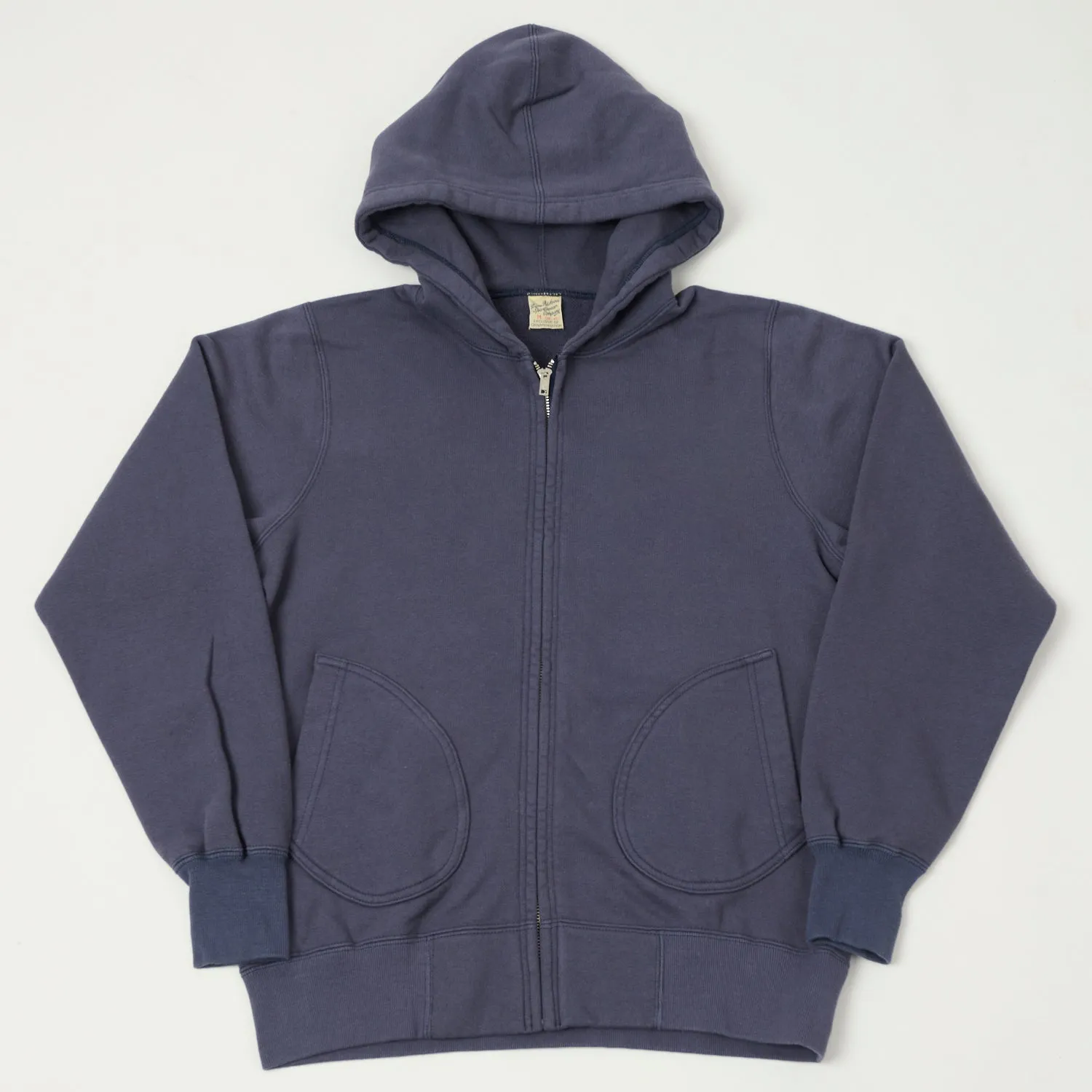 Buzz Rickson's Full Zip Sweat Parka - Navy sold by Son of a Stag