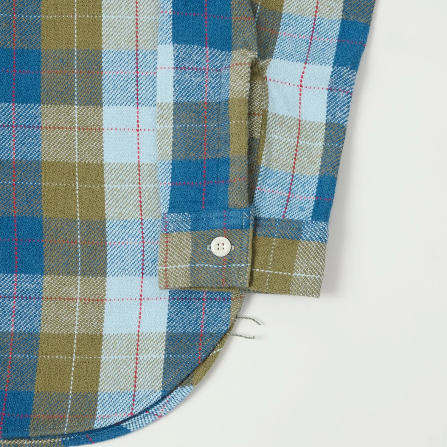Warehouse & Co 3104 Plaid Flannel Shirt - Blue/Khaki sold by Son of a Stag product image thumbnail 3
