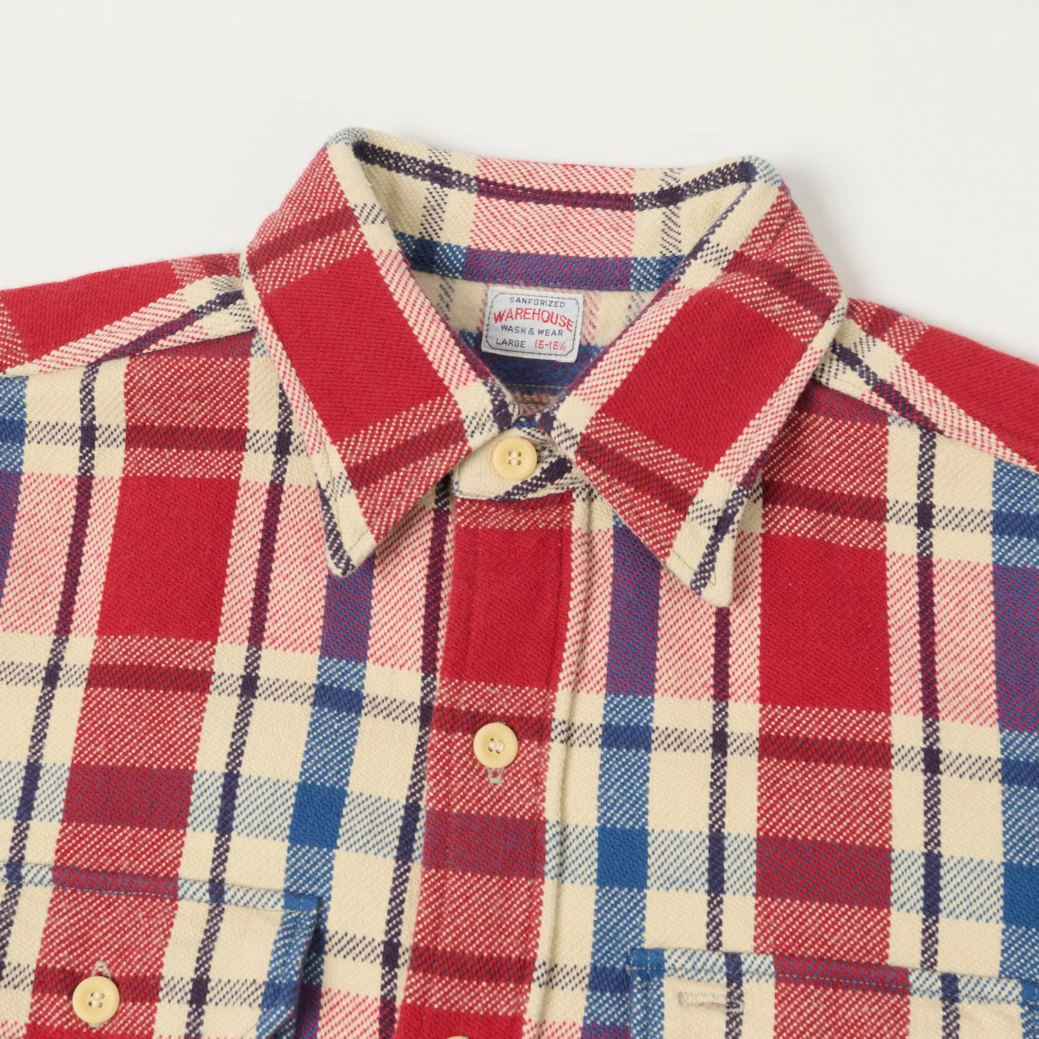 Warehouse & Co 3104 Plaid Flannel Shirt - Red/Blue sold by Son of a Stag product image thumbnail 2