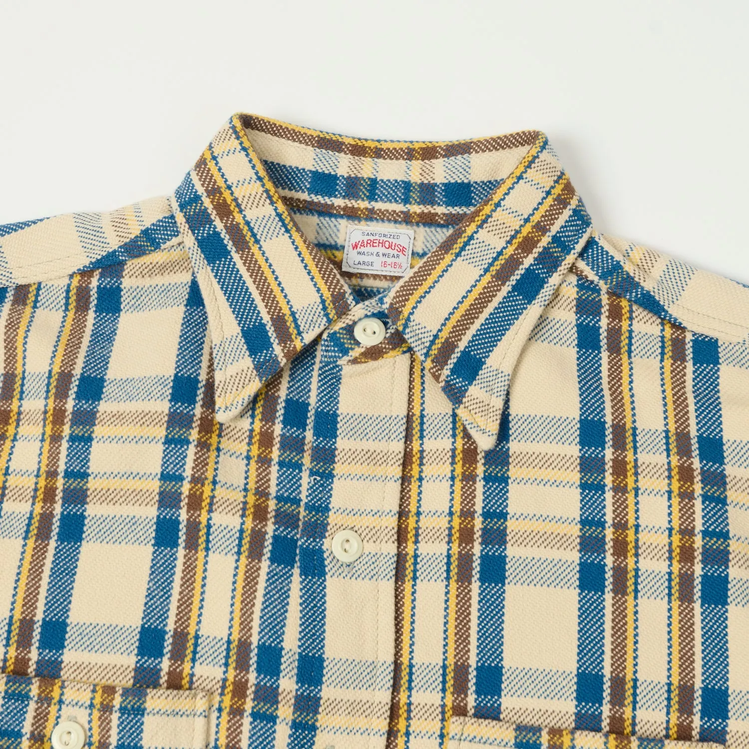 Warehouse & Co 3104 Plaid Flannel Shirt - Blue/Yellow sold by Son of a Stag product image thumbnail 2