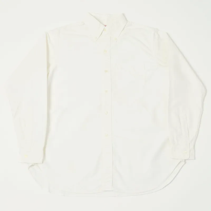 FULLCOUNT 4081 'Good Old Button Down' Shirt - White made by Full Count