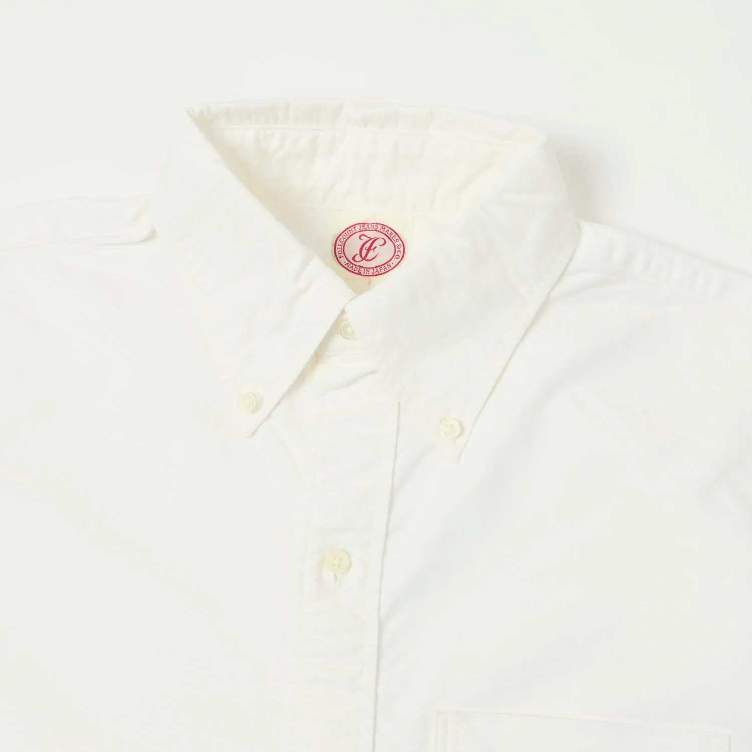 FULLCOUNT 4081 'Good Old Button Down' Shirt - White sold by Son of a Stag product image thumbnail 2