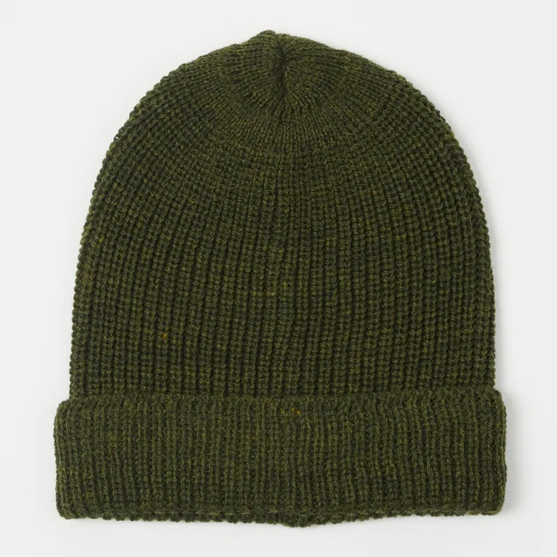 Peregrine Porter Ribbed Beanie - Olive made by Peregrine