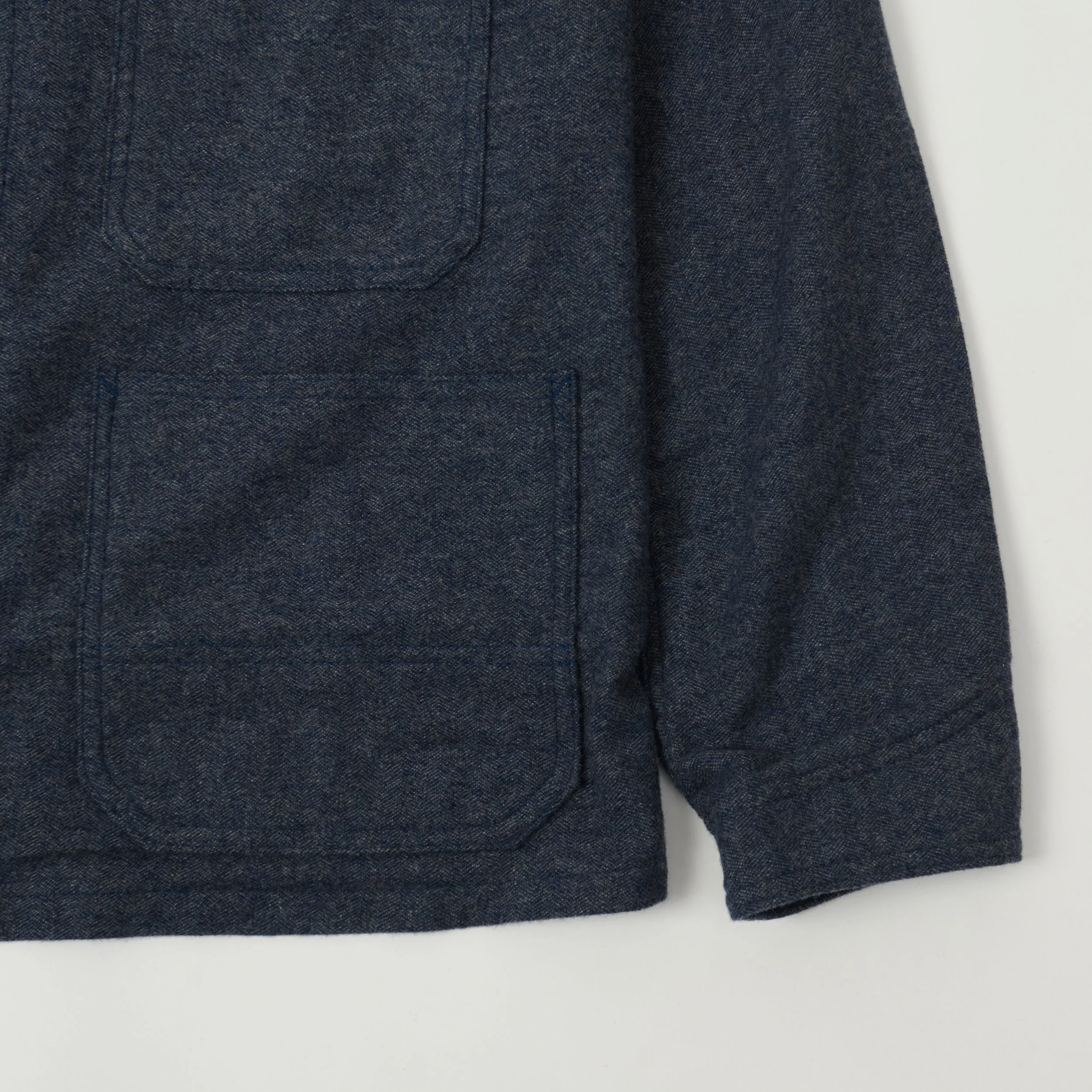 FULLCOUNT 2015 Wool/Cashmere Lightweight Overshirt - Navy sold by Son of a Stag product image thumbnail 3
