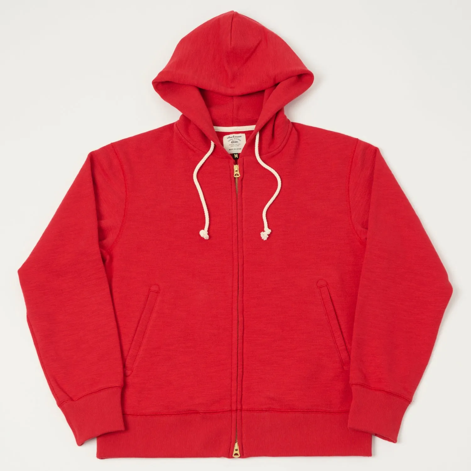 Jackman GG Zip Through Sweat Parka - Red sold by Son of a Stag
