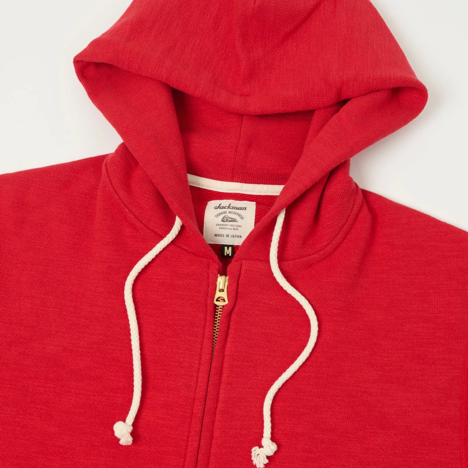 Jackman GG Zip Through Sweat Parka - Red sold by Son of a Stag product image thumbnail 2