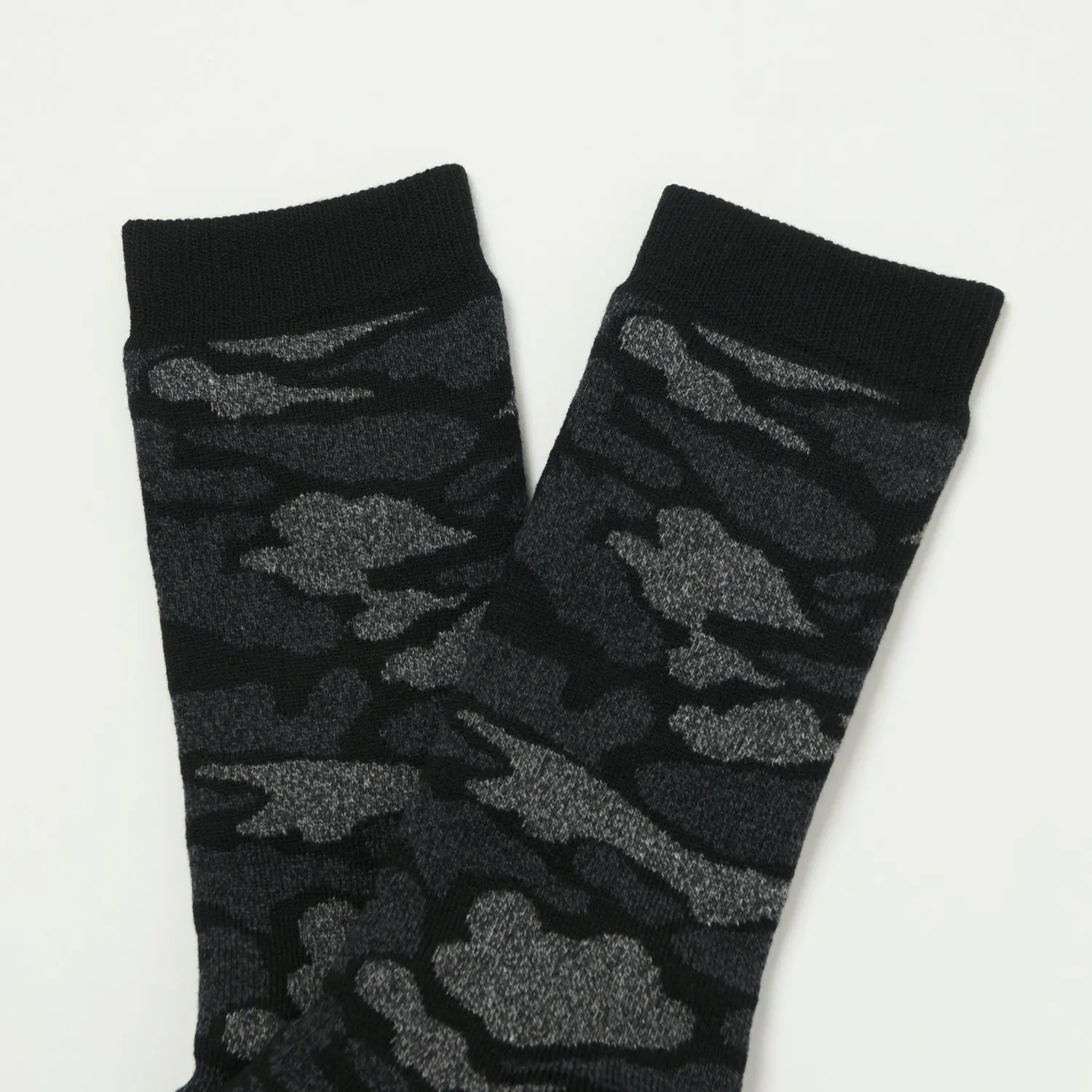 RoToTo Pile Camo Crew Sock - Black sold by Son of a Stag product image thumbnail 2
