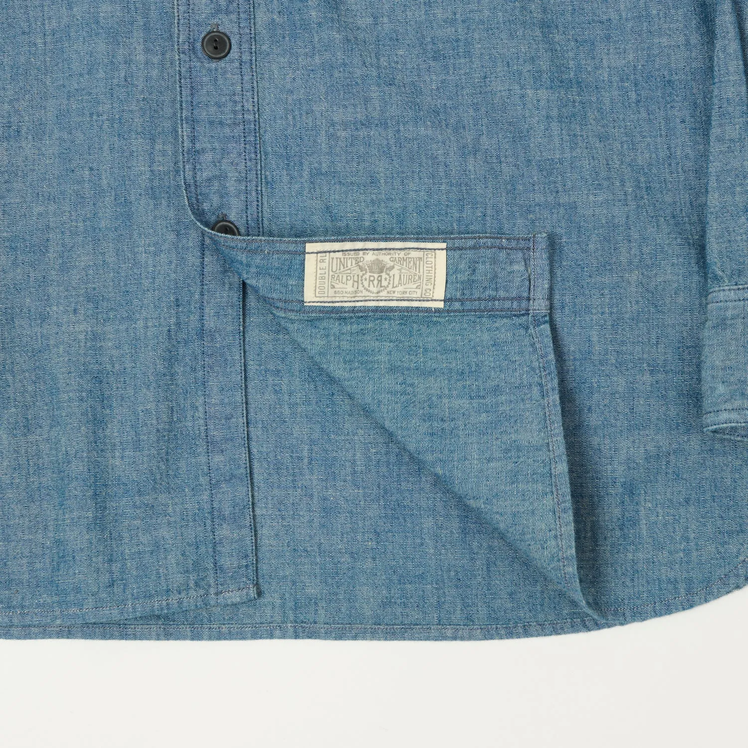 RRL Chambray Workshirt - Indigo sold by Son of a Stag product image thumbnail 5